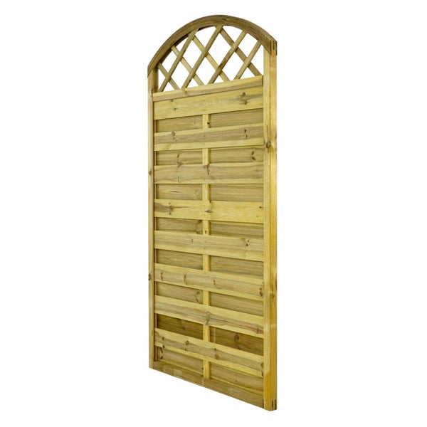 Holzzaun mit Rankgitter