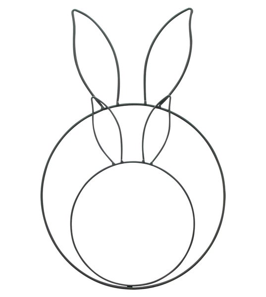 Drahtkranz in Hasenform als Dekorationsartikel