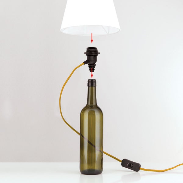 E27 DIY-Fassung für Flaschenleuchte – Upcycling geeignet Gold