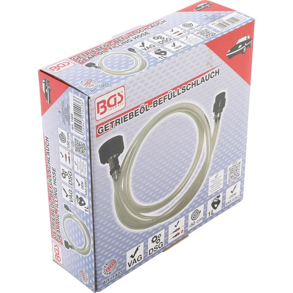 BGS DSG Getriebeöl-Befüllschlauch für VAG AG M24 x 1,5 / IG M37,5 x 3 - 1403