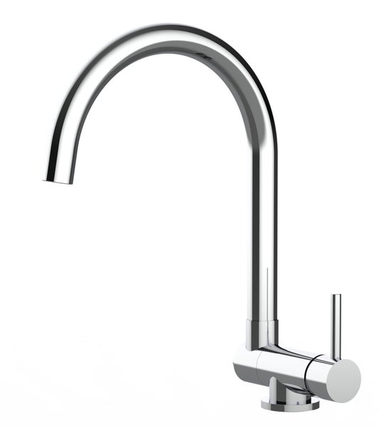 Wasserhahn Vorfenster Küchenarmatur, Umklappbar 4,5 CM, mit 360° schwenkbarem U-Auslauf, Verchromt