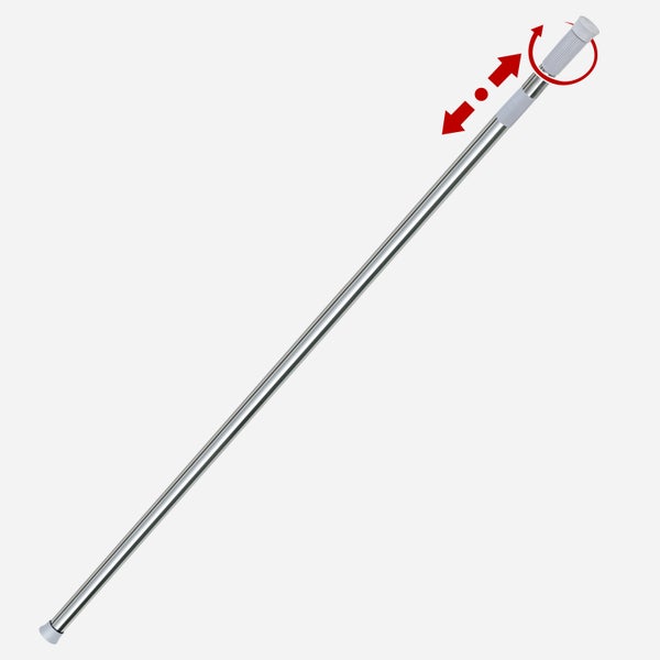 Teleskop-Duschstange 160-290 cm. Ø 25 mm Chrom