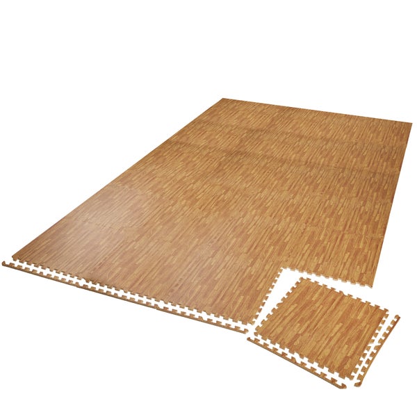 Schutzmattenset tectake leichte Reinigung und flexibel erweiterbar 24-teilig mit 48 Randstücken 61 x 61 cm