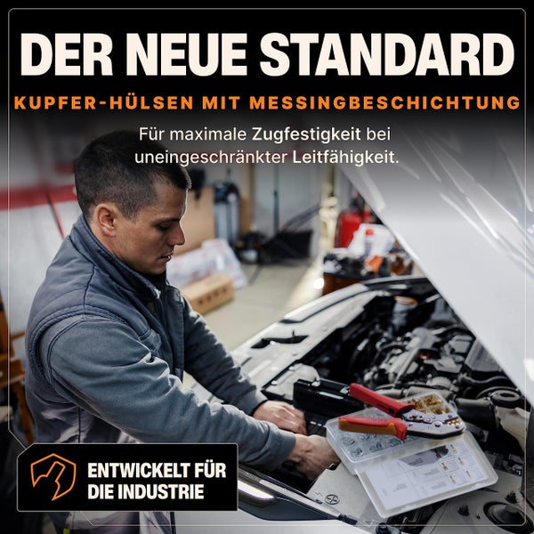 BAURIX® Flachsteckhülsen Set 300 Stück I 2,8 mm 4,8 mm 6,3 mm I Steckverbinder Sortiment I Flachstecker Männlich & Weiblich I Isolierte Kabelstecker