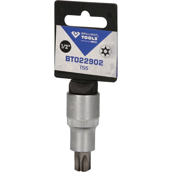 BRILLIANT TOOLS 1/2 Torx-Bit-Stecknuss mit Stirnlochbohrung TB55 - BT022902