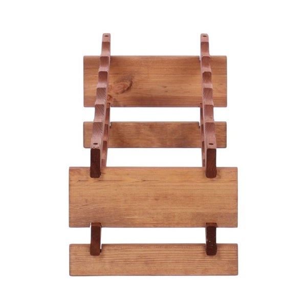 Weinregal VINOTECA FLEX PRO HxBxT 23x65x28cm 12 Flaschen auf 2 Ebenen Massives Kiefernholz Braun geölt