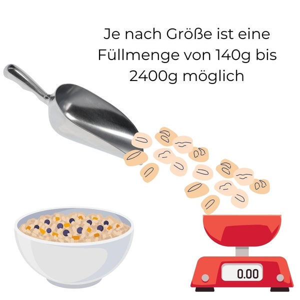 Futterschaufel Aluminium Gr.4 1200 ml Mehlschaufel Eisschaufel Abwiegeschaufel Sackschaufel Getreideschaufel Schaufel Metall