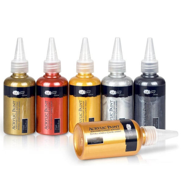 Artina Metallic Crylic Acrylfarbenset 6x75 ml