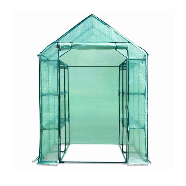 FLOORDIREKT Gewächshaus Biotopia - Geräumig - 2 m² - mit 12 Regalgitterböden und 6 Regalebenen