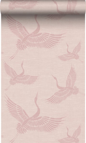 Origin Wallcoverings Tapete Kraniche Altrosa - 53 cm x 10.05 m - 347757