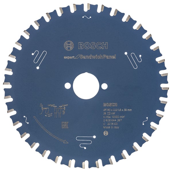 Bosch Kreissägeblatt Expert for Sandwich Panel für Handkreissägen 190 x 30 x 2 mm 36 - 2608644367