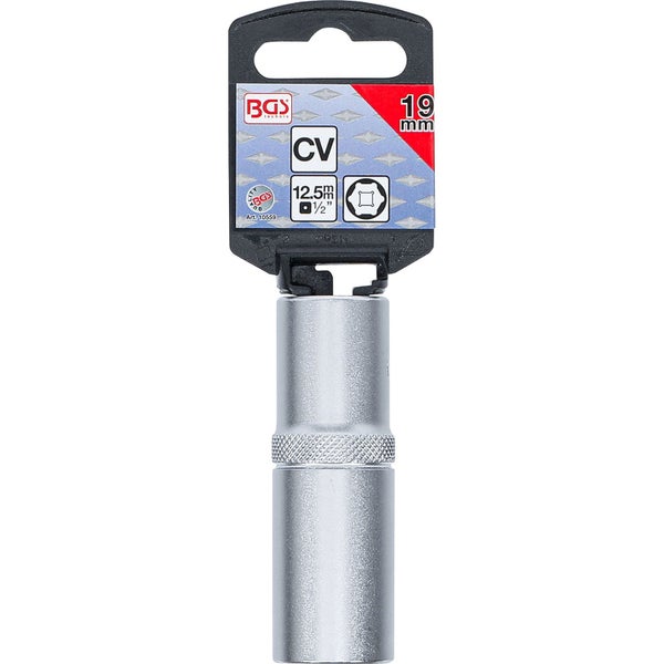 BGS Steckschlüssel-Einsatz Sechskant tief Antrieb Innenvierkant 12,5 mm (1/2) SW 19 mm - 10559