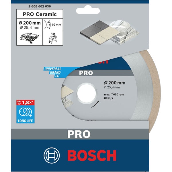 Bosch Pro Keramik Trennscheibe mit 200 mm Durchmesser