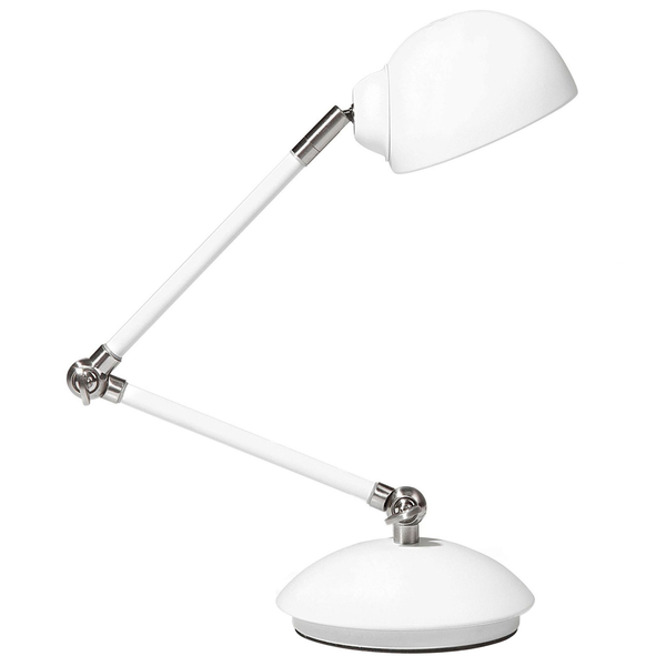 Schreibtischlampe HELMAND verstellbar Metall Weiß