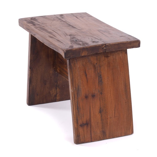 Hocker SCHEMEL 40 Mahagoni Massivholz 02 hellbraun