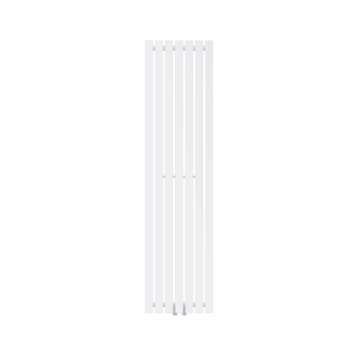 LuxeBath Designheizkörper Stella 1400 x 370 mm, Weiß, Paneelheizkörper Mittelanschluss, Einlagig, Flach, Vertikal, Badheizkörper Röhrenheizkörper Flachheizkörper Badezimmer Heizung Bad Wandheizung