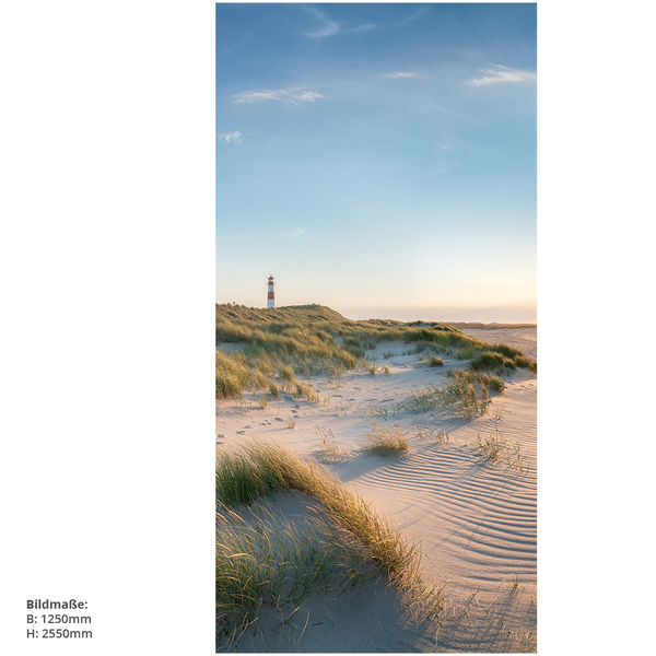 Fototapete mit Leuchtturm auf Sanddüne