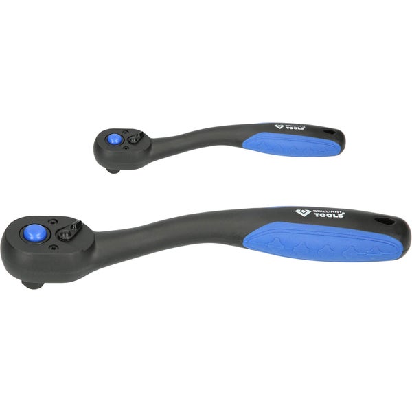 Zwei Ratschenschlüssel mit Griff und Umschalthebel