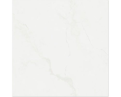 Weiße Bodenfliese mit Marmoroptik