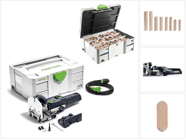 Festool DF 500 Q-Plus Dübelfräse Domino 420W 28mm im Systainer ( 494847 ) + Domino-Sortiment ( 498899 )