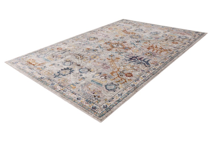 Rechteckiger Teppich im Vintage Stil mit orientalisch angehauchtem Muster