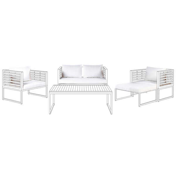 Outdoor Kissenbezug Set BERMUDA Cremeweiß