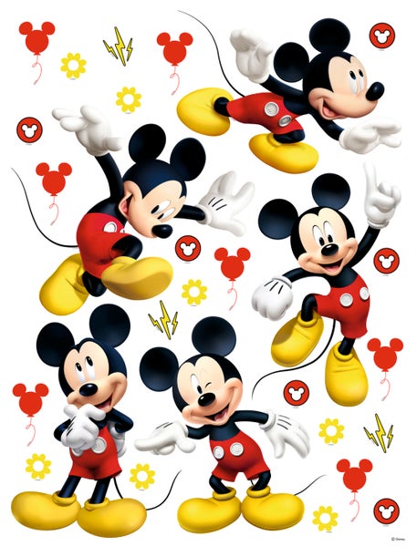 Disney Wandtattoo Micky Maus Rot und Gelb - 85 x 65 cm - 600165