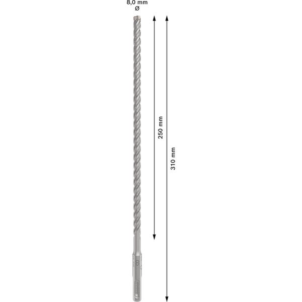 Bosch PRO SDS plus-5X Hammerbohrer 8 x 250 x 310 mm - 2608833792