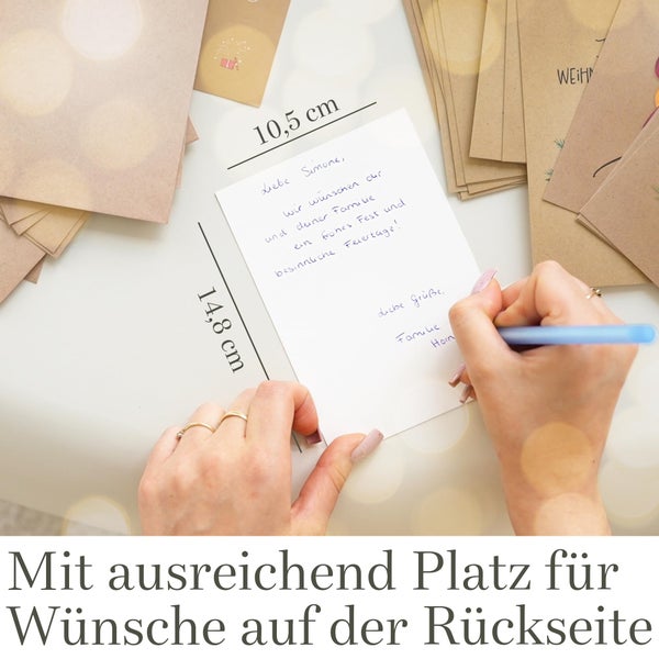 Weihnachtskarten mit Umschlag Set - 20 Karten Weihnachten Set - A6 Christmas Cards - Weihnachtskarte Postkarten -Weihnachtsgrußkarten Set - Weihnachtspostkarten Set für Weihnachten - Set Klein