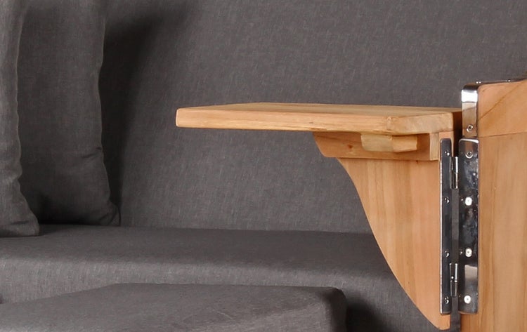 Strandkorb Rantum Teak PE grey Dessin 551