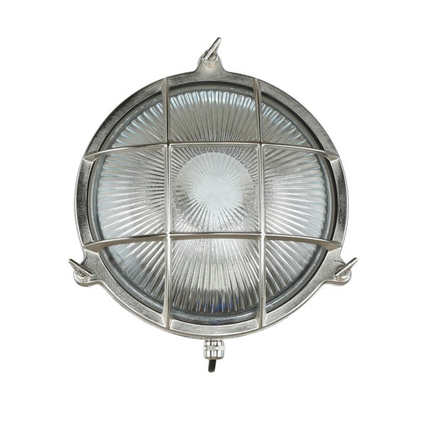 Runde Schiffslampe mit Schutzgitter