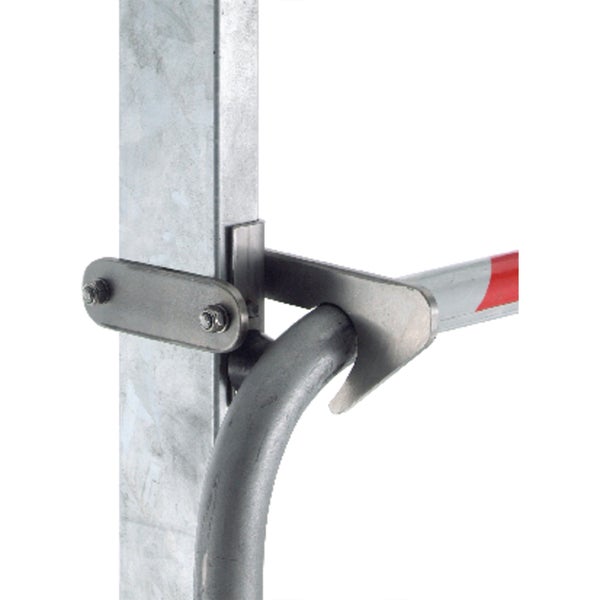 Detailansicht einer Halterung für einen Absperrpfosten