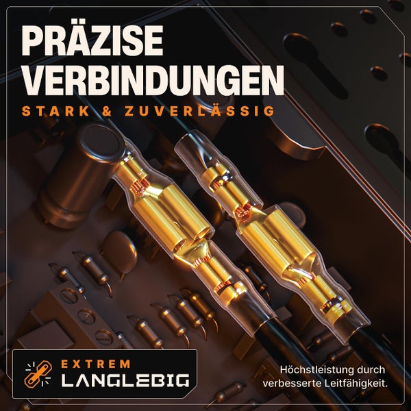BAURIX® Flachsteckhülsen Set 300 Stück I 2,8 mm 4,8 mm 6,3 mm I Steckverbinder Sortiment I Flachstecker Männlich & Weiblich I Isolierte Kabelstecker
