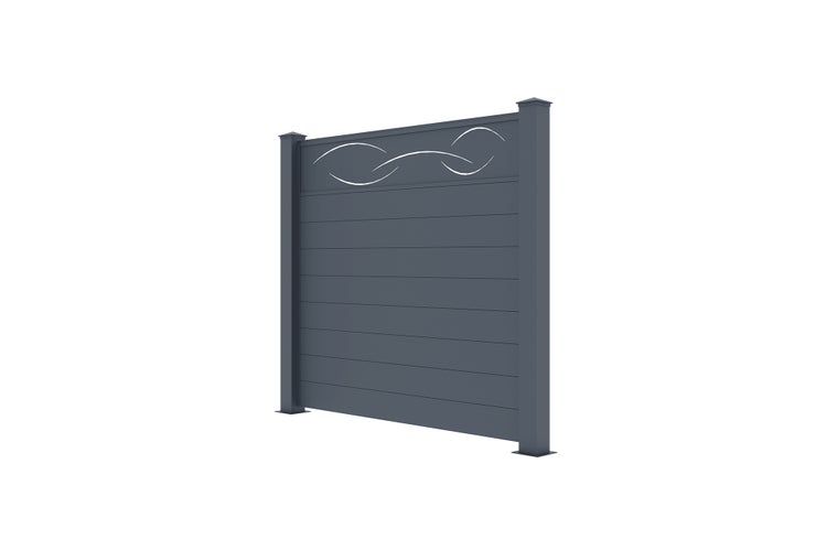Sichtschutzzaun aus Aluminium LIFE 190H170 Grau