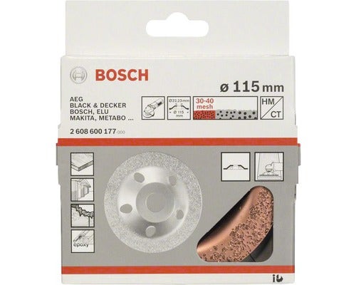 Carbide-Topfscheibe 115 x 22,23 mm;fein, flach