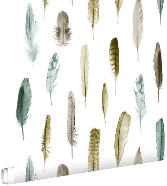 Tapete mit Federdesign