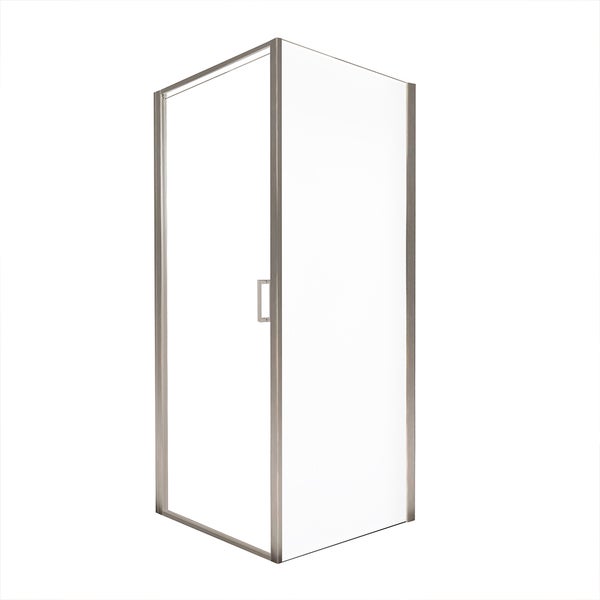 Home Deluxe Duschkabine LIVIA Chrom - 90 x 195 cm ESG & Aluminiumrahmen | Duschabtrennung, Eckdusche, Duschtür