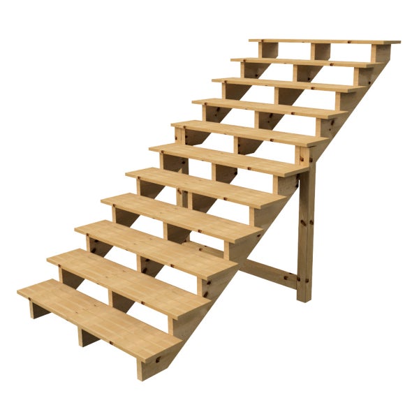 Holztreppe für den Außenbereich