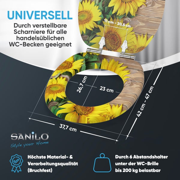 WC-Sitz mit Absenkautomatik Sunflower
