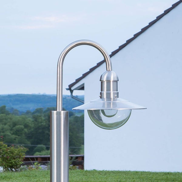 Lindby Damion (spritzwassergeschützt (Modern) in Alu aus Edelstahl (1 flammig, E27)