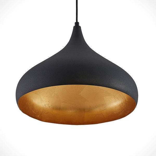 Arcchio Pendelleuchte Lunus (Modern) in Schwarz aus Metall (1 flammig, E27) - Deckenlampe Esstischlampe Hängelampe Hängeleuchte Wohnzimmerleuchte