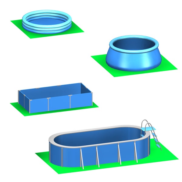 eyepower 8,4 m² Poolunterlage - 24 EVA Matten 62x62 - Outdoor Pool Unterlage - Unterlegmatten Set