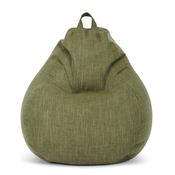 Green Bean Indoor Sitzsack mit 200 Liter mit EPS-Perlen Füllung Kuschelig Weich Waschbar - Drinnen Stoff Bodenkissen Liegekissen Sitzkissen Lounge - Grün