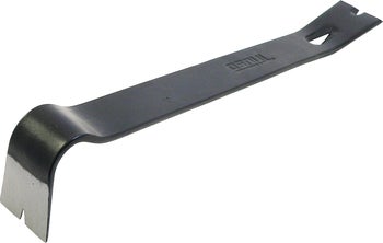 Flaches Kuhfuß-Brecheisen aus Stahl mit Nagelklaue an beiden Enden.