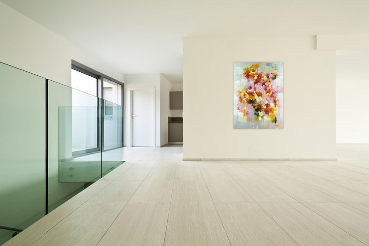 Handgemaltes Gemälde Acrylfarbe 80x120cm Bunt