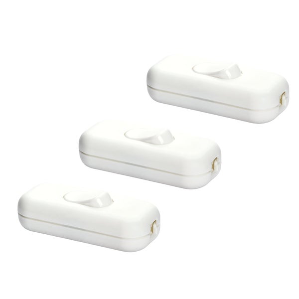 Drei Zugschalter aus Kunststoff