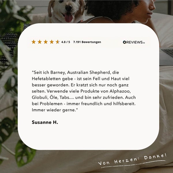 ALPHAZOO Bierhefe Tabletten 180g für Hunde und Katzen I Glänzendes Fell und vitale Haut