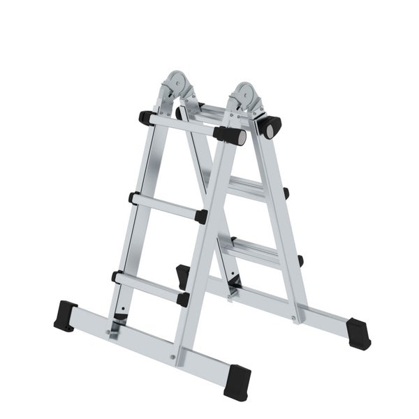 MUNK Teleskopleiter mit Traverse 4x3 Sprossen