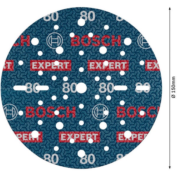 Schleifpapier mit einem Durchmesser von 150 Millimeter und einer Körnung von 80
