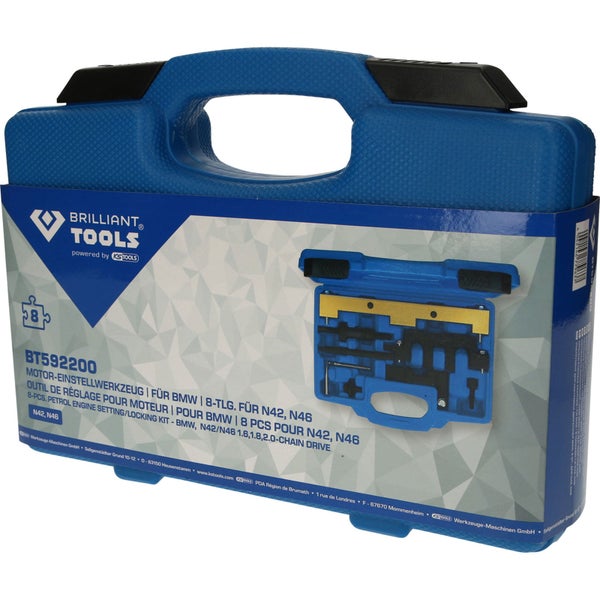 Brilliant Tools Motor Einstellwerkzeug für BMW, achtteilig, für N42 und N46 im Koffer